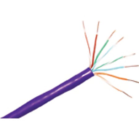 ClearLinks 1000FT Cat. 6 550MHZ Solid Purple Bulk Cable - Category 6 - 1000ft - Bare Copper - Bulk - Solid - Purple