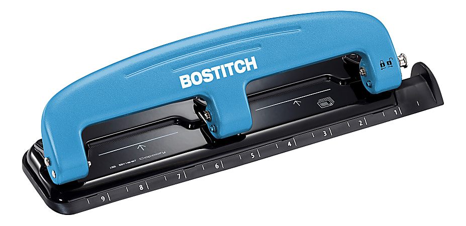 Bostitch® EZ Squeeze™ Three-Hole Punch, 12 Sheet Capacity,