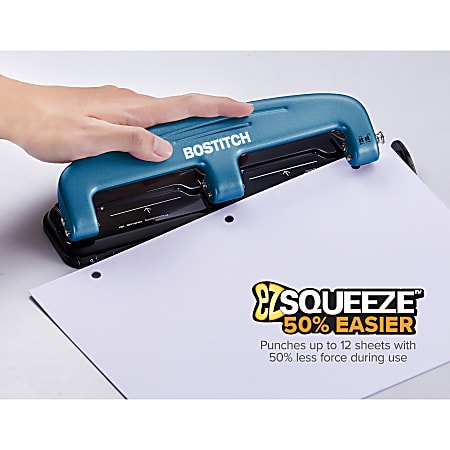 JAM PAPER Metal 3 Hole Punch - Black - 10 Sheet Capacity - Hole Puncher  Sold Individually