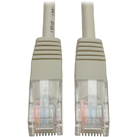 Eaton Tripp Lite Series Cat5e 350 MHz Molded (UTP) Ethernet Cable (RJ45 M/M), PoE - Gray, 15 ft. (4.57 m) - Patch cable - RJ-45 (M) to RJ-45 (M) - 15 ft - UTP - CAT 5e - molded, stranded - gray