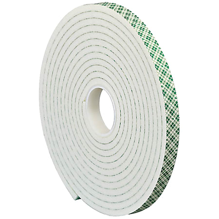 3M™ 4004 Double-Sided Foam Tape, 3" Core, 2" x 5 Yd., Natural