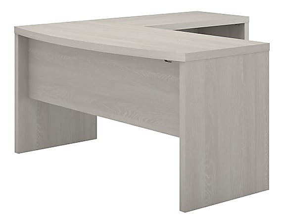 Bush Business Furniture Echo 60"W L-Shaped Bow-Front Corner Desk, Gray Sand, Standard Delivery