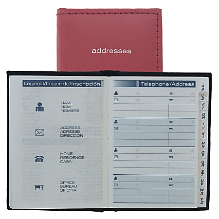 Mead® Telephone/Address Books, 4" x 3", Black