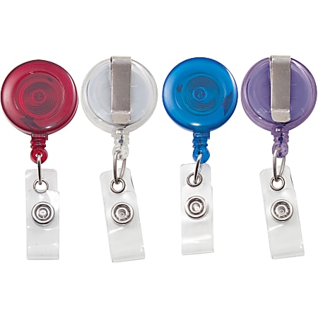 Office Depot Brand Fashion Lanyard With Badge Reel And Breakaway Clasp  Assorted Colors No Color Choice - Office Depot
