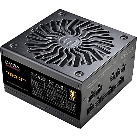 EVGA SuperNOVA 750 GT Power Supply - Internal - 120 V AC, 230 V AC Input - 3.3 V DC @ 20 A, 5 V DC @ 20 A, 12 V DC @ 62.6 A, -12 V DC @ 300 mA, 5 V DC @ 3 A Output - 750 W - 1 +12V Rails - 1 Fan(s) - ATI CrossFire Supported