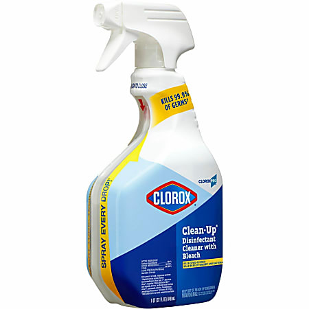 CloroxPro Clean-Up Disinfectant Cleaner with Bleach - Ready-To-Use - 32 fl oz (1 quart) - 432 / Pallet - Antibacterial, Disinfectant - Clear