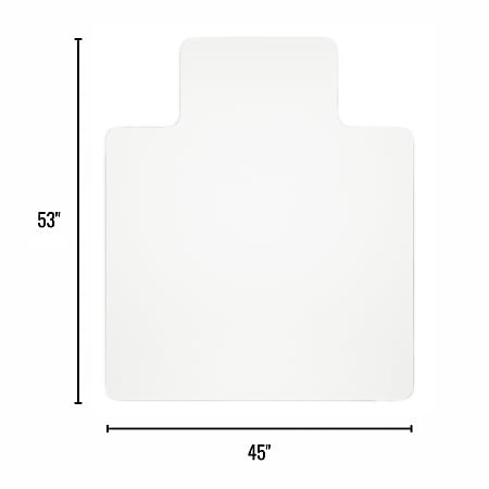 Realspace Hard Floor Chair Mat Wide Lip 45 x 53 Clear OD76600