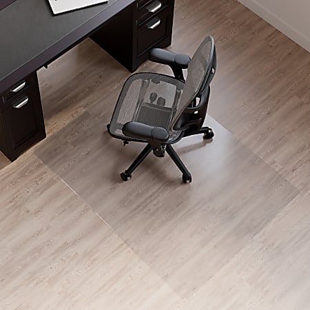 Realspace™ Hard Floor Chair Mat, Rectangular, 46" x 60", Clear