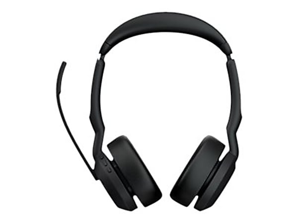 Jabra Evolve2 55 UC Stereo - Headset - on-ear - Bluetooth - wireless - active noise canceling - USB-C via Bluetooth adapter - black - Optimized for UC