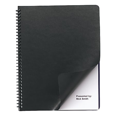 Swingline® GBC® Regency® Premium Covers - Letter - 8 1/2" x 11" Sheet Size - Faux Leather - Black - 50 / Pack
