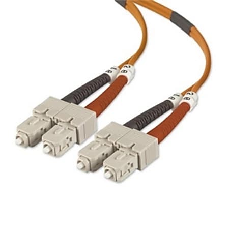 Belkin Fiber Optic Duplex Patch Cable - SC Male - SC Male - 49.21ft - Orange