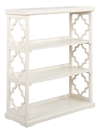 Powell Home Fashions Can 3 Shelf, White Bookcase Office Depot