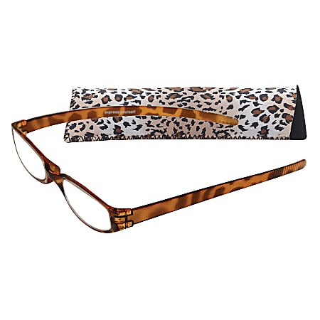 Zoom Eyeworks Reading Eyewear, Expressions Neoprene Cheetah, +2.00