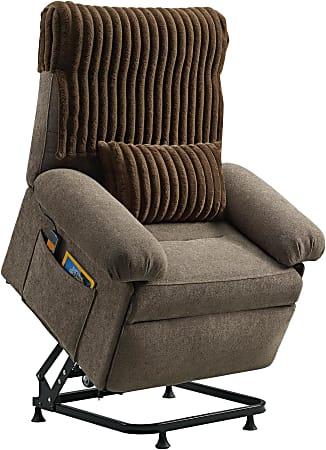 Bestier Power Lift Linen Recliner Accent Chair, Coffee