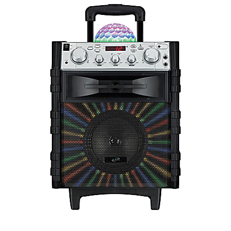 iLive Tailgate Bluetooth® Speaker With FM Radio, Disco Ball, Black, ISB785B