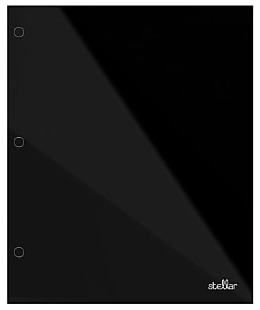 Office Depot® Brand Stellar Laminated 2-Pocket Paper Folder, Letter Size, Black