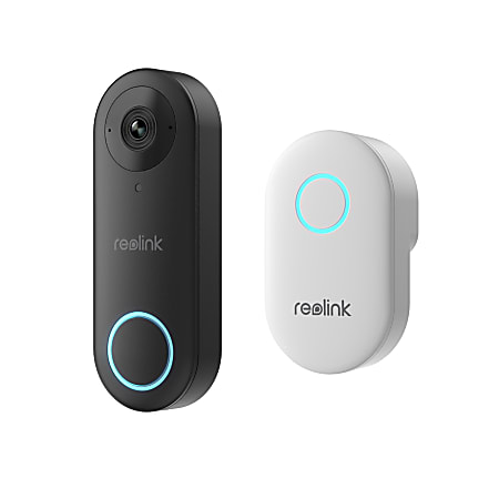 Reolink 5.0-Megapixel Wi-Fi Doorbell Camera With Chime, Black