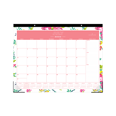 Day Designer Academic Monthly Desk Calendar, 22" x 17", Peyton White, July 2022 to June 2023, 107938-A
