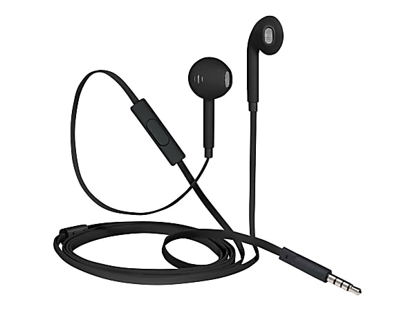 iStore Classic Fit Earbuds (Matte Black)  Mini phone (3.5mm)  Wired  Earbud  4.33 ft Cable  Matte Black