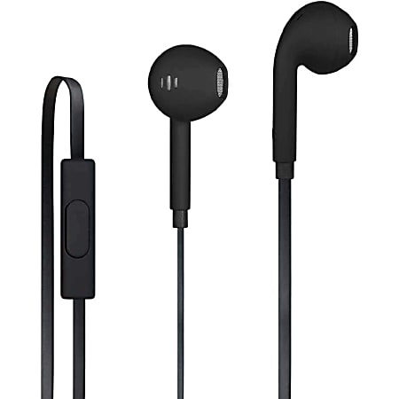 iStore Classic Fit - Earphones with mic - ear-bud - wired - 3.5 mm jack - black