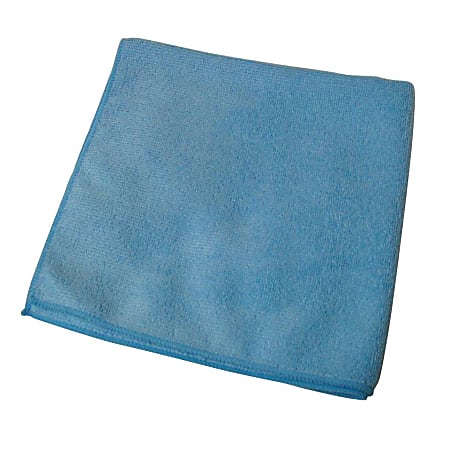 Microfiber Technologies™ All-Purpose Microfiber Cleaning Cloths, 16" x 16", Blue, 12 Cloths Per Bag, Case Of 15 Bags
