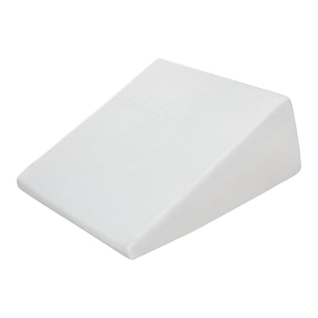 AllSett Health® Cooling Wedge Pillow With Memory Foam Top And Removable Cover, 10”H x 24”W x 24”D, White
