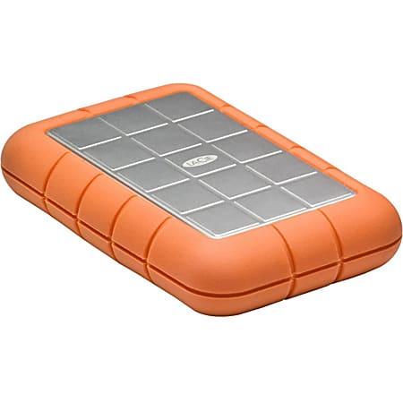 LaCie Rugged Triple 2TB Portable External Hard Drive, SATA, LAC9000448, Orange/Silver