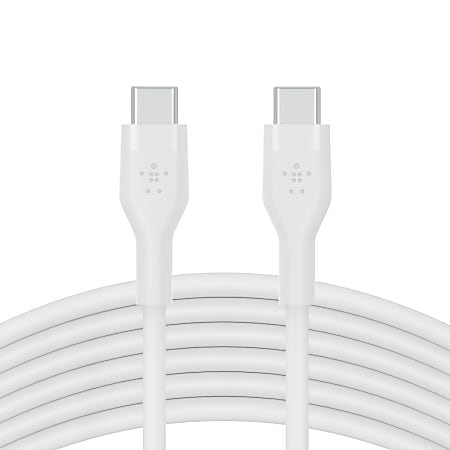 Belkin BoostCharge Flex Silicone USB-C To USB-C, Cable, 3M/10ft, White