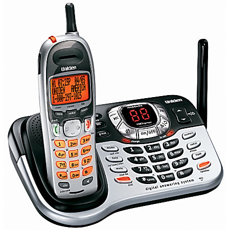 Uniden® DCT7585 2.4GHz Digital Expandable Phone With Digital Answering System, Silver
