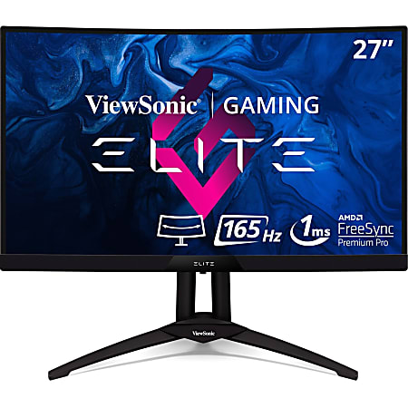 ViewSonic® Elite XG270QC 27” WQHD LED LCD Curved Gaming Monitor, FreeSync Premium