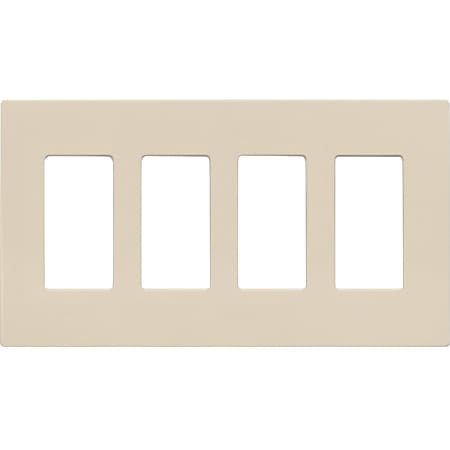 Insteon 2422-253 Screwless Wall Plate - Quad Gang, Ivory