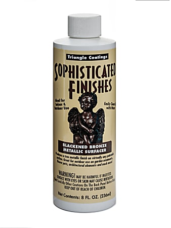 Triangle Coatings Sophisticated Finishes Metallic Surfacers, 8 Oz, Blackened Bronze