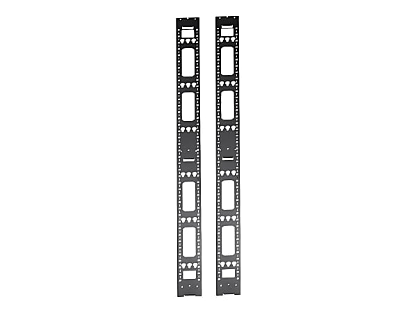 Tripp Lite 48U Rack Enclosure Server Cabinet Vertical Cable Management Bars - Cable management bar - black - 48U (pack of 2)
