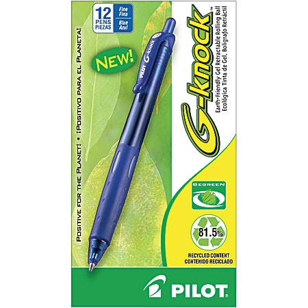 Pilot Better Ballpoint Pens Fine Point 0.7 mm Blue Barrel Blue Ink Pack Of  12 - Office Depot