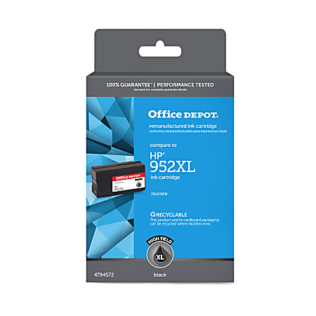 Office Depot® Brand Remanufactured High-Yield Black Ink Cartridge Replacement For HP 952XL