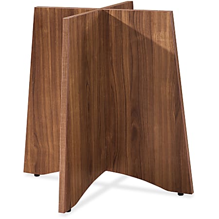 Lorell® Essentials Series Laminate Round Table Base, 28-1/2”H x 29-1/2”W x 29-1/2”D, Walnut