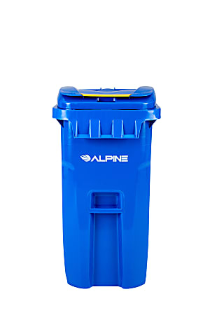 Alpine Industries Plastic, Outdoor Trash Can, 64 Gallons, Blue (500-64-BLU)