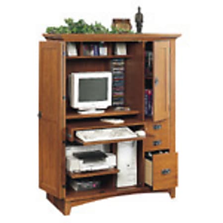 Sauder computer desk sale armoire