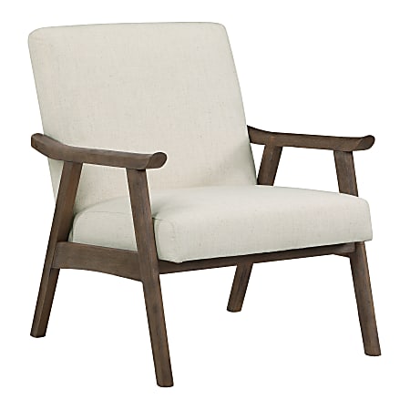 Office Star™ Weldon Armchair, Linen/Brushed Brown