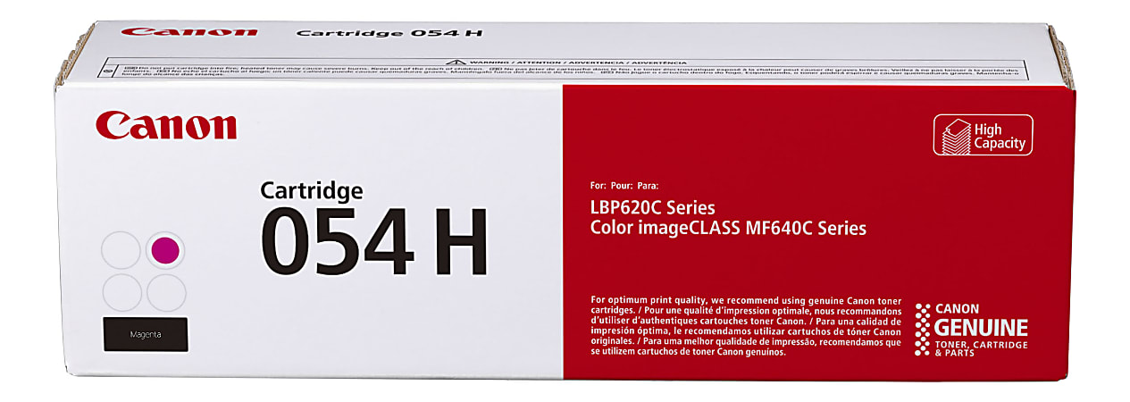 Canon® 054H Magenta High Yield Toner Cartridge, 3026C001