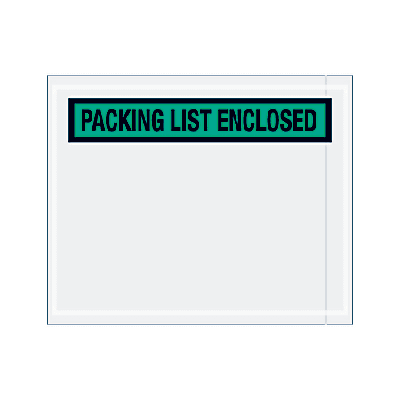 Partners Brand "Packing List Enclosed" Envelopes, Panel Face, 4 1/2" x 5 1/2", Green, Pack Of 1,000