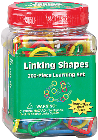 Eureka™ Learning Tool Tubs, Linking Shapes, Pack Of 6