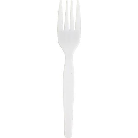 Genuine Joe Heavyweight Disposable Forks - 1 Piece(s) - 1000/Carton - Fork - 1 x Fork - Disposable - White