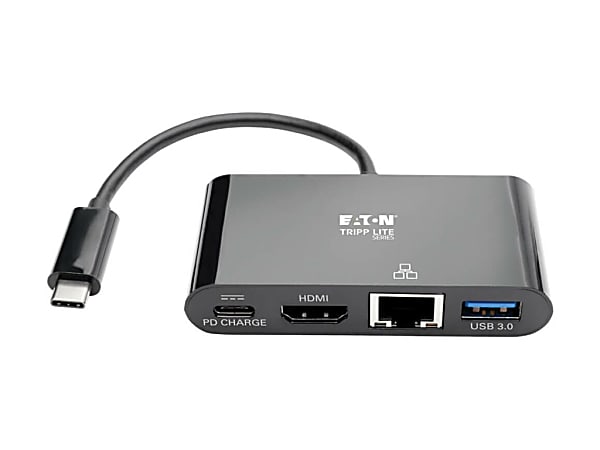 Tripp Lite USB C to HDMI Multiport Adapter Docking Station 4K USB Type C to HDMI Black, USB-C, USB Type-C, USB Type C -  - U44406NH4GUBC