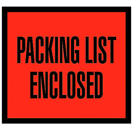 Tape Logic® &quot;Packing List Enclosed&quot; Envelopes, Full