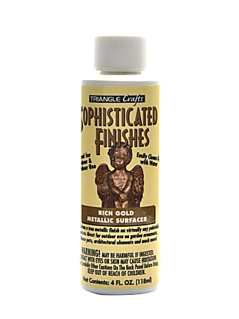 Triangle Coatings Sophisticated Finishes Metallic Surfacers, 4 Oz, Rich Gold, Pack Of 2