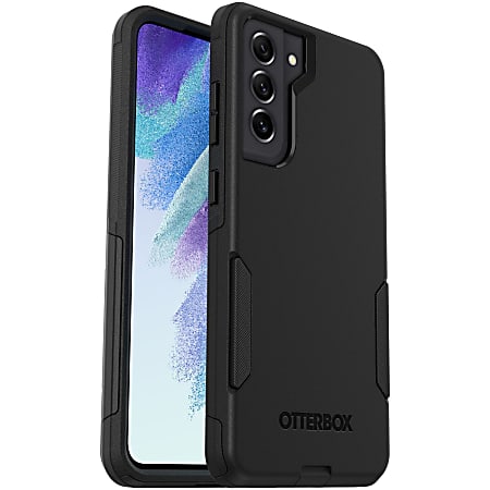 OtterBox Galaxy S21 FE 5G Commuter Series Case - For Samsung Galaxy S21 FE 5G Smartphone - Black - Slip Resistant, Dirt Resistant, Bump Resistant, Lint Resistant, Drop Resistant, Dust Resistant, Impact Resistant - Polycarbonate, Synthetic Rubber, Plastic
