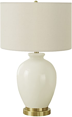 Monarch Specialties Adria Table Lamp, 26"H, Cream Base/Ivory Shade