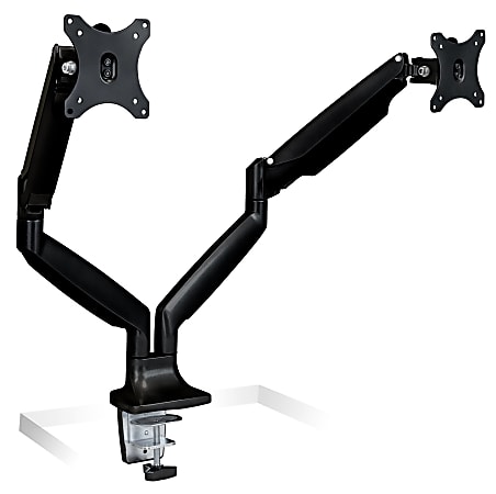 Mount-It! MI-1772B Dual-Monitor Arm Mount, 18"H x 22"W x 5"D, Black