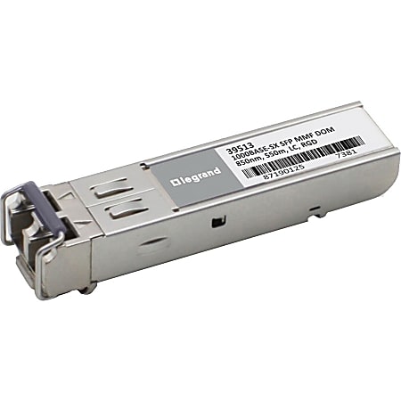 C2G Cisco GLC-SX-MM-RGD compatible 1000Base-SX SFP Transceiver (MMF, 850nm,550m, LC, DOM, Rugged) - For Data Networking, Optical Network - 1 x 1000Base-SX, SFP, Duplex LC MMF, 850nm, 550m, DOM, Rugged, GLC-SX-MM-RGD